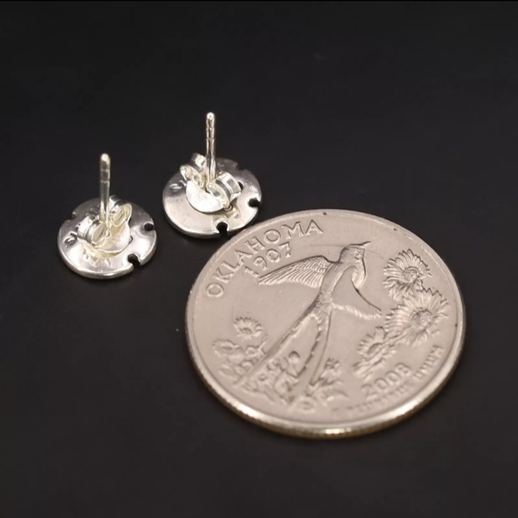 NEW Sterling Silver - WTS WATSON Sand Dollar Sea Shell Stud Earrings - Picture 5 of 11